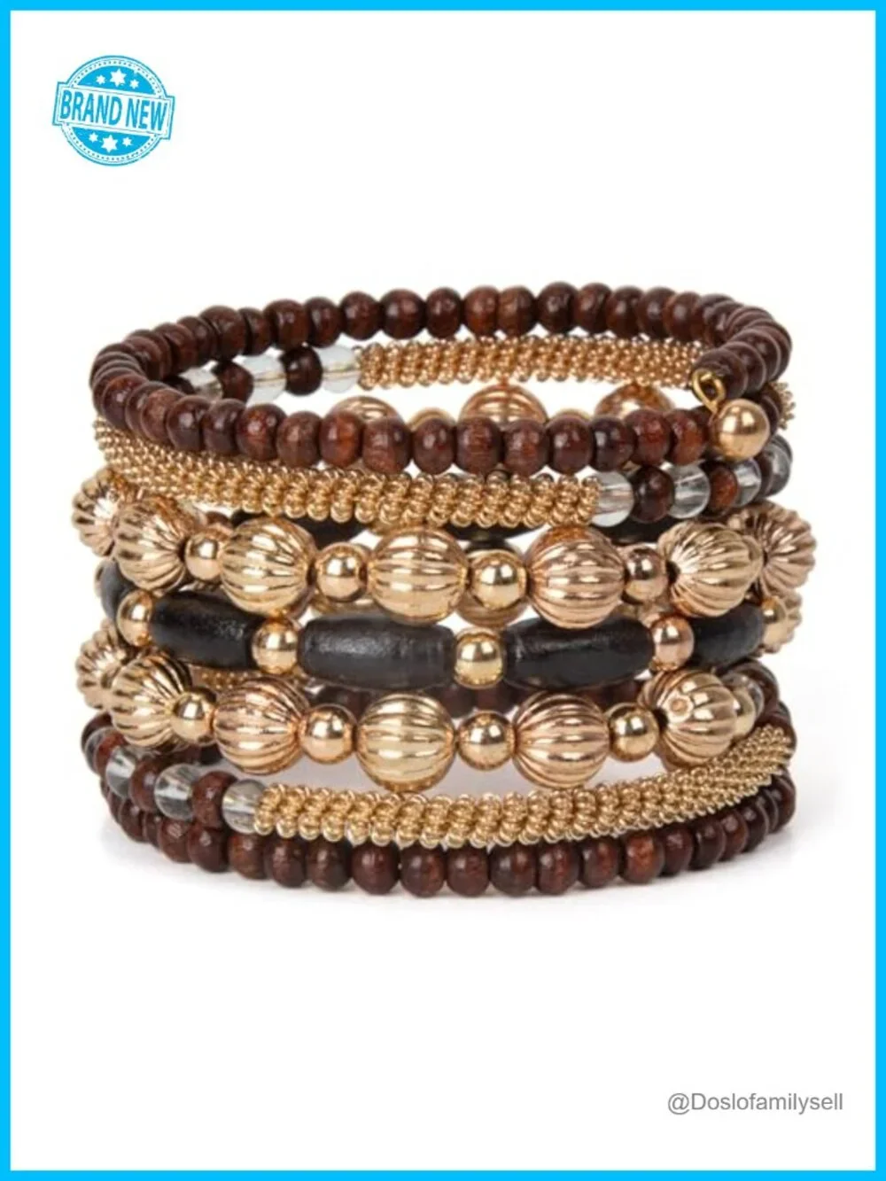 Handmade Multi-Color Beaded Coil Bracelet – Adjustable Boho Wrap Cuff Stackable